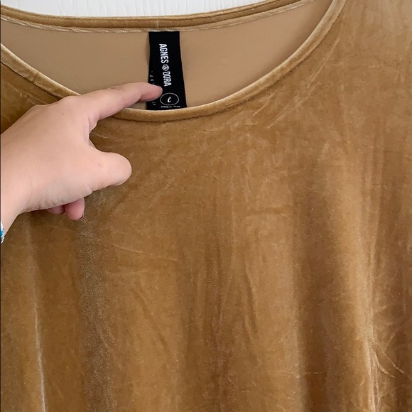 Agnes and Dora mustard velvet dress with pockets - Picture 2 of 2